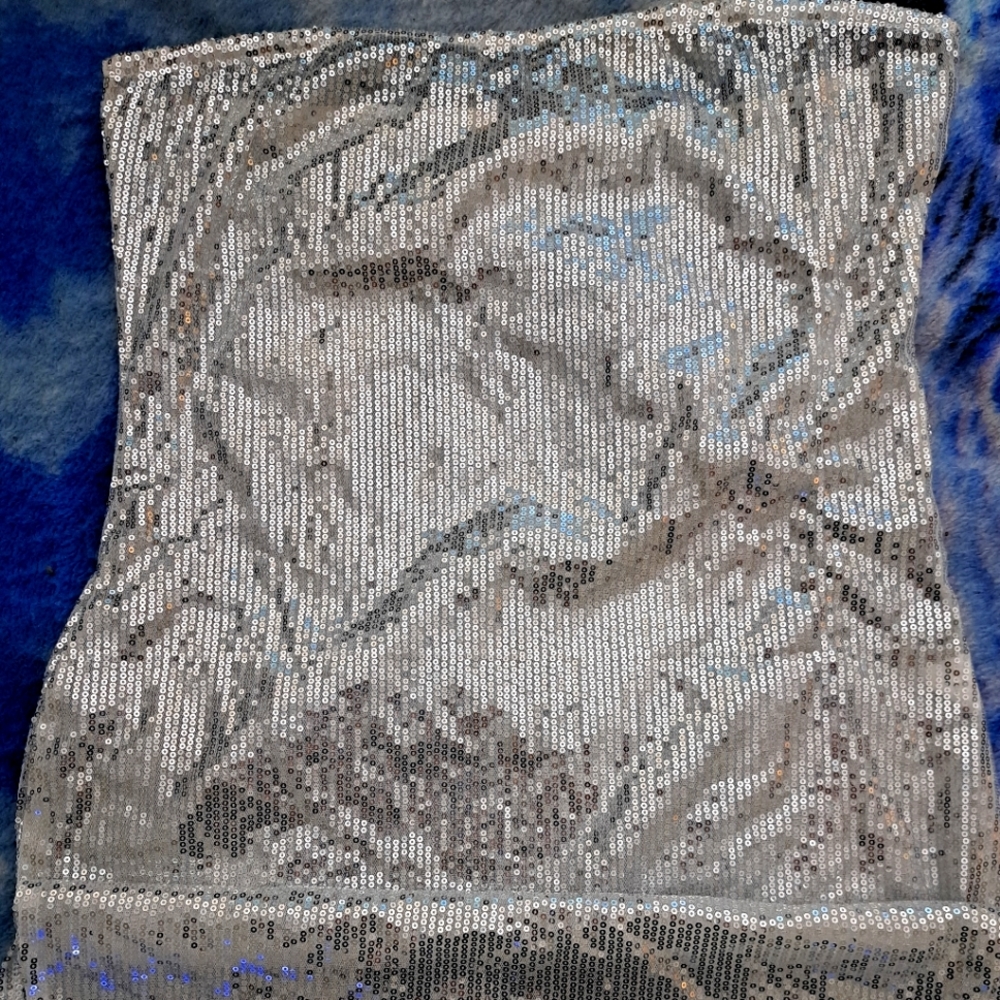 Sequin Mini Silver Dress